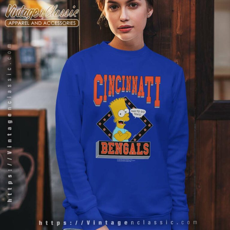 1990 Bart Simpson Cincinnati Bengals Sweatshirt 1990 Bart Simpson Cincinnati Bengals Sweatshirt