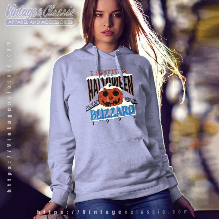 1991 I Survived Halloween Blizzard Hoodie 1991 I Survived Halloween Blizzard Hoodie
