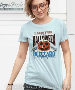 1991 I Survived Halloween Blizzard Women TShirt