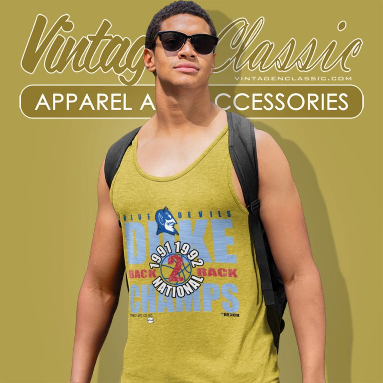 1992 Duke Blue Devils Basketball Tank Top Racerback 1992 Duke Blue Devils Basketball Tank Top Racerback