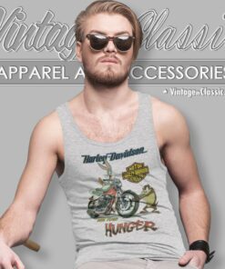 1993 Harley Davidson Looney Tunes Feed Your Hunger Tank Top Racerback