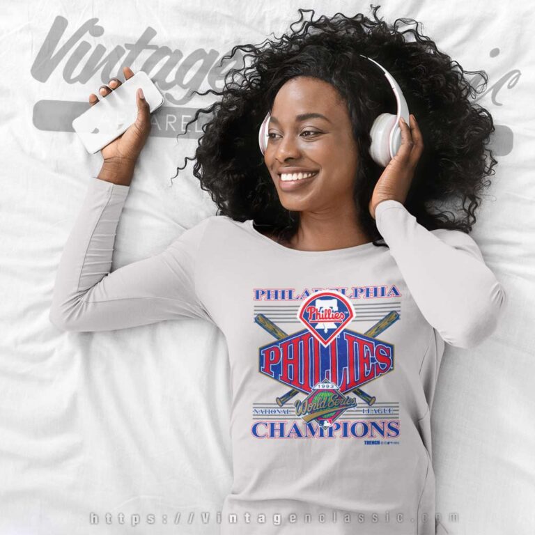 1993 National League Champions World Series Philadelphia Phillies Long Sleeve Tee 1993 National League Champions World Series Philadelphia Phillies Long Sleeve Tee
