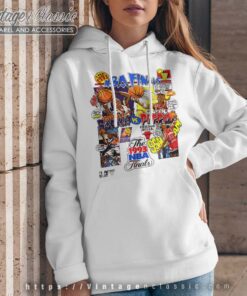 1993 Nba Finals Cartoon Strip Shirt 4 1993 Nba Finals Cartoon Strip Women Hoodie