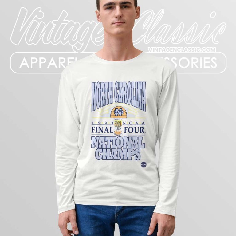 1993 North Carolina National Champs Final Four Long Sleeve Tee 1993 North Carolina National Champs Final Four Long Sleeve Tee