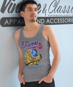 1995 Atlanta Braves World Series Champions Ring Tank Top Racerback