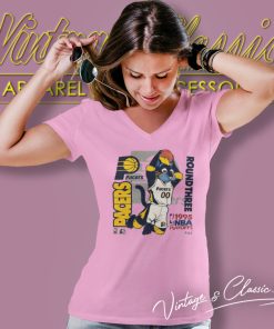 1995 Nba Playoffs Indiana Pacers Round Three Boomer Mascot V Neck TShirt