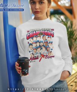 1995 World Champions Atlanta Braves Caricature Sweatshirt