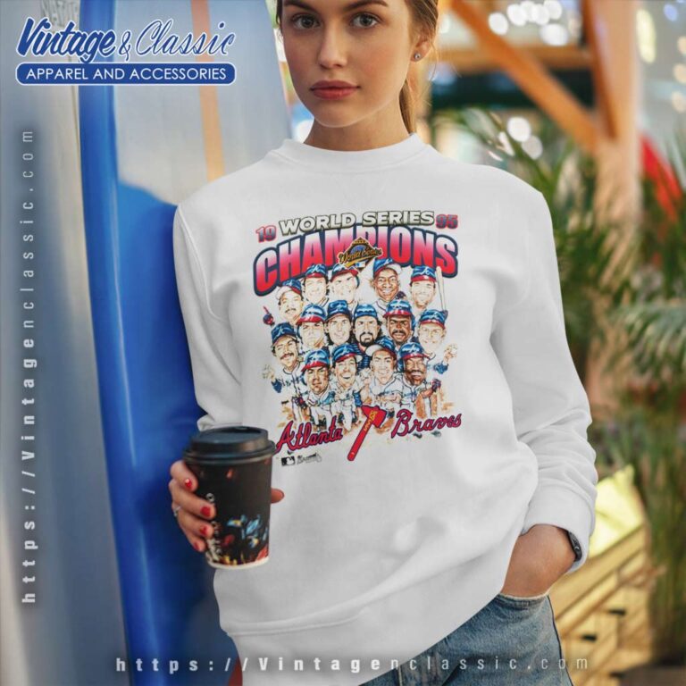 1995 World Champions Atlanta Braves Caricature Sweatshirt 1995 World Champions Atlanta Braves Caricature Sweatshirt