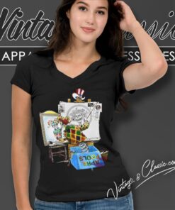 1996 Vintage Grateful Dead April Fools Norman Rockwell Shirt V Neck TShirt