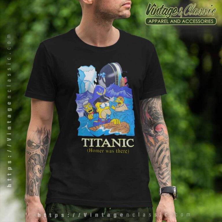 1998 The Simpsons Titanic Oceangate Film T Shirt 1998 The Simpsons Titanic Oceangate Film T Shirt