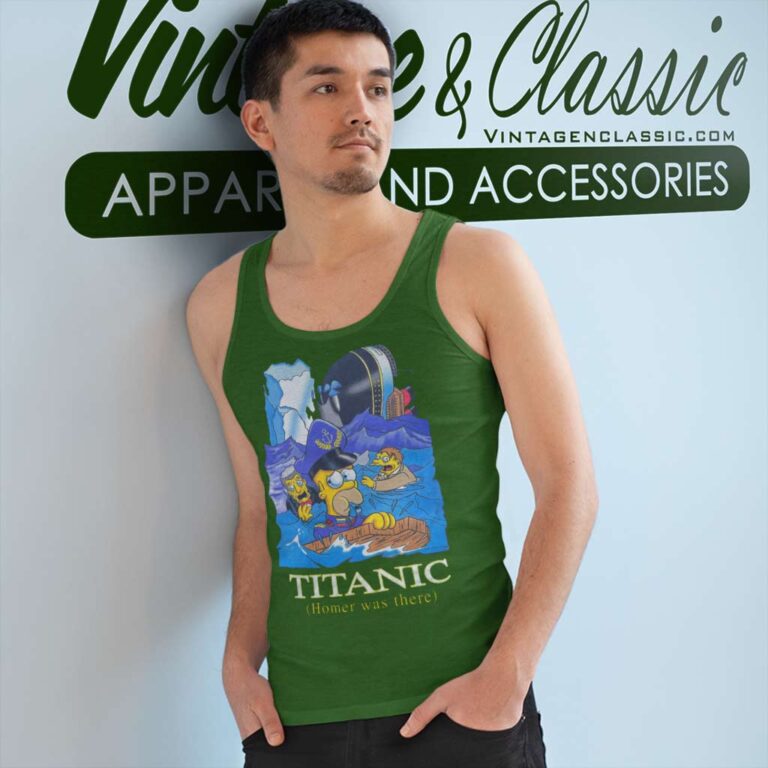 1998 The Simpsons Titanic Oceangate Film Tank Top Racerback 1998 The Simpsons Titanic Oceangate Film Tank Top Racerback