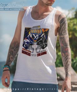 1999 Super Bowl Xxxiii Denver Broncos Vs Atlanta Falcons Tank Top Racerback