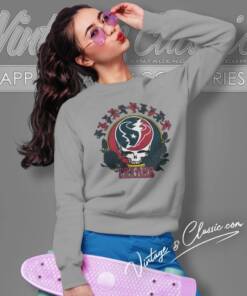 Houston Texans Grateful Dead Roses Dancing Bears Sweatshirt