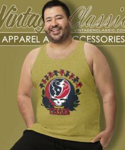Houston Texans Grateful Dead Roses Dancing Bears Tank Top Racerback