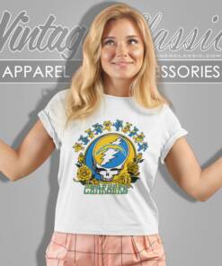 1Los Angeles Chargers Grateful Dead Roses Dancing Bears Women T Shirt