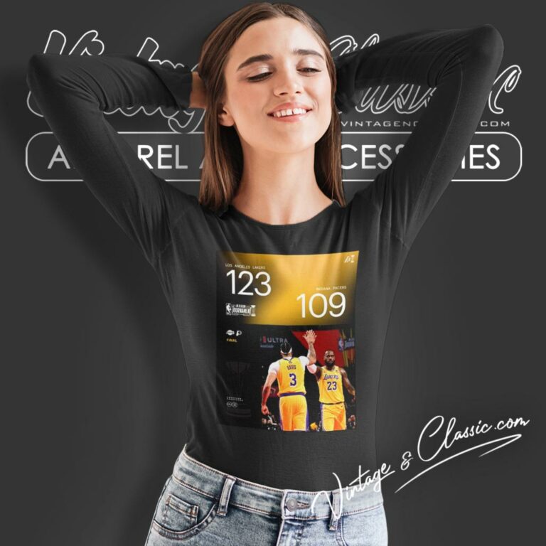 Los Angeles Lakers Win 123 109 Indiana Pacers 2023 In Season Tournament Champions Shirt Long Sleeve Tee Los Angeles Lakers Win 123 109 Indiana Pacers 2023 In Season Tournament Champions Shirt Long Sleeve Tee