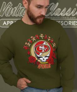 1San Francisco 49ers Grateful Dead Roses Dancing Bears Sweatshirt