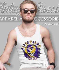 Baltimore Ravens Grateful Dead Roses Dancing Bears Shirt 6 Baltimore Ravens Grateful Dead Roses Dancing Bears Tank Top Racerback