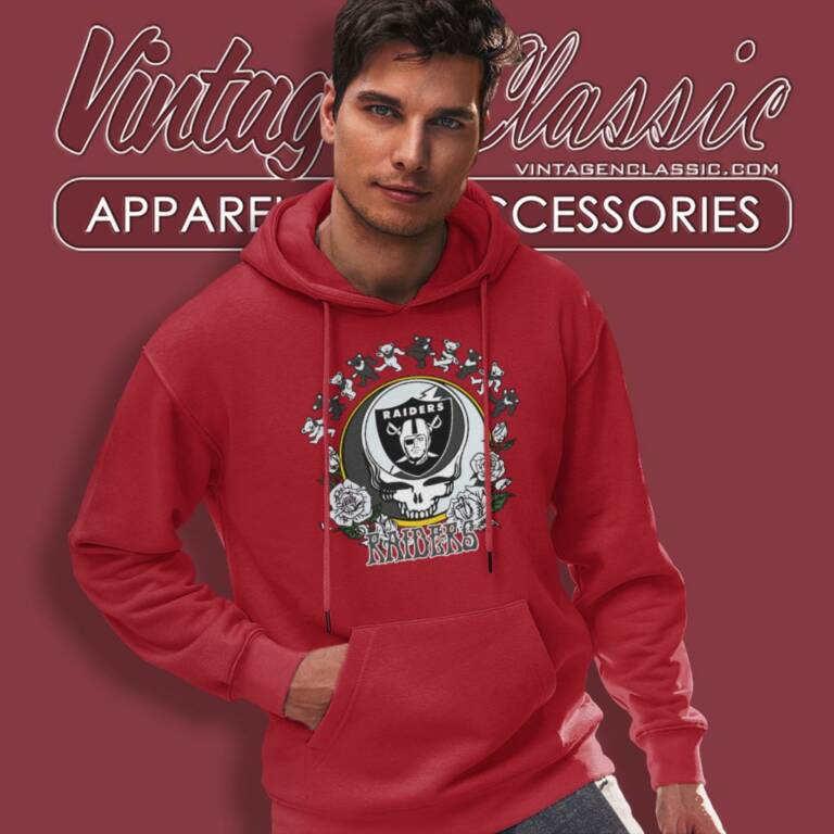 Las Vegas Raiders Grateful Dead Roses Dancing Bears Hoodie Las Vegas Raiders Grateful Dead Roses Dancing Bears Hoodie