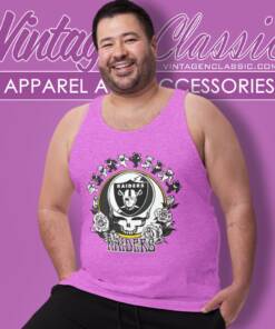 Las Vegas Raiders Grateful Dead Roses Dancing Bears Tank Top Racerback