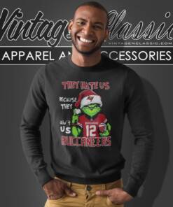 They Hate Us Because They Aint Us Grinch Tampa Bay Buccaneers Custom Number Christmas Shirt