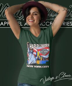 2002 Harley Davidson New York City V Neck TShirt
