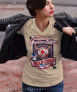 2004 American League Wild Card Boston Red Sox V Neck TShirt