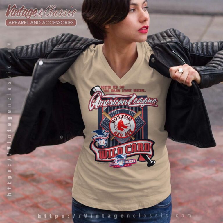 2004 American League Wild Card Boston Red Sox V Neck TShirt 2004 American League Wild Card Boston Red Sox V Neck TShirt
