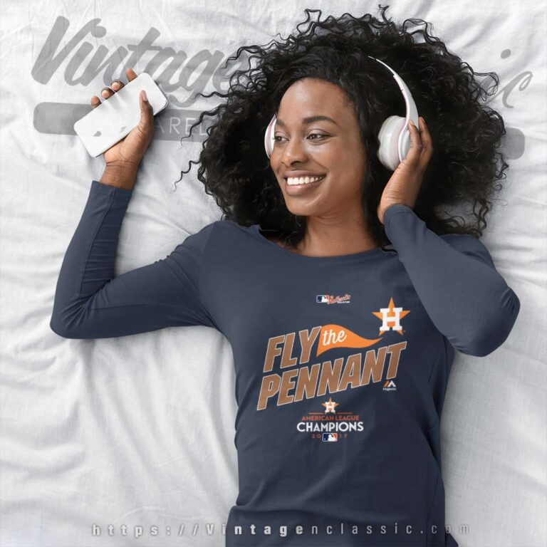 2017 American League Champions Houston Astros Fly The Pennant Long Sleeve Tee 2017 American League Champions Houston Astros Fly The Pennant Long Sleeve Tee