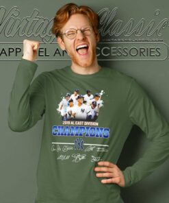 2019 Al East Division Champions New York Yankees Signature Long Sleeve Tee