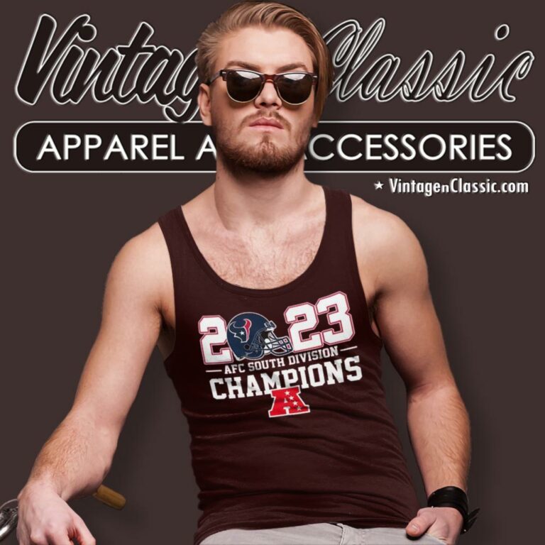 2023 Afc South Division Champions Houston Texans Tank Top Racerback 2023 Afc South Division Champions Houston Texans Tank Top Racerback