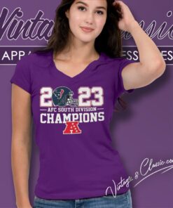 2023 Afc South Division Champions Houston Texans V Neck TShirt