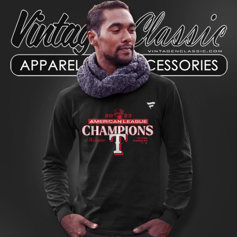 2023 American League Texas Rangers Champions Long Sleeve Tee 2023 American League Texas Rangers Champions Long Sleeve Tee