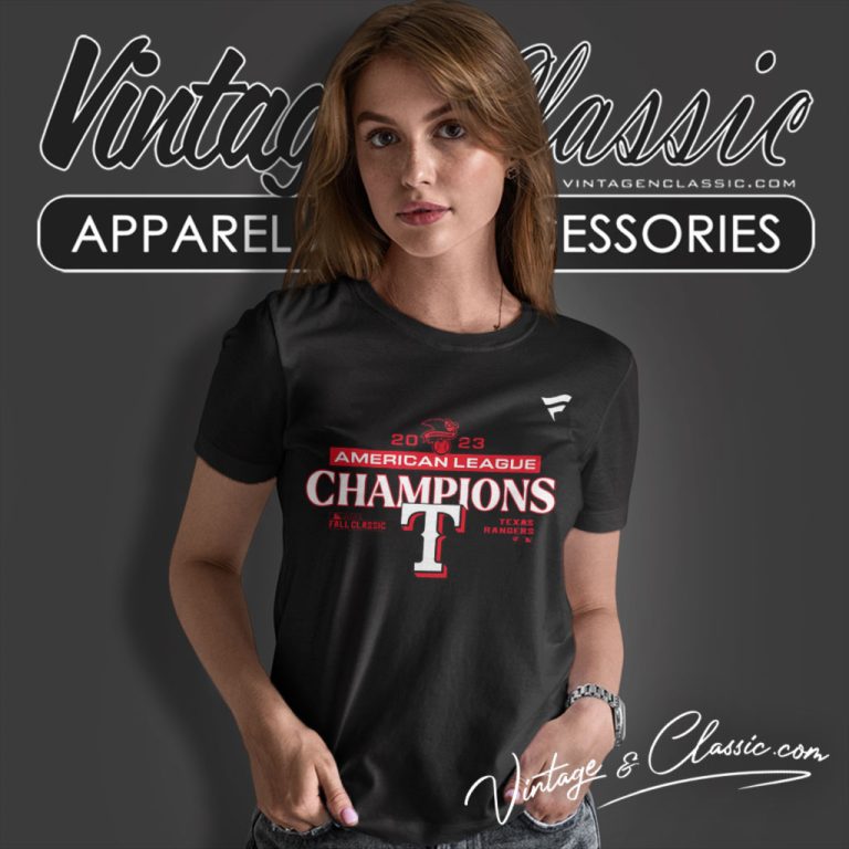 2023 American League Texas Rangers Champions Women T Shirt 2023 American League Texas Rangers Champions Women T Shirt