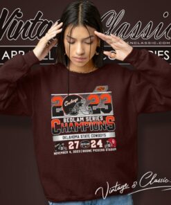 2023 Bedlam Series Champions Oklahoma State Cowboys 27 24 Oklahoma Sooners Sweatshirt