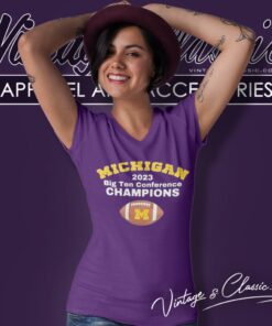 2023 Big Ten Conference Champions Michigan Wolverines V Neck TShirt