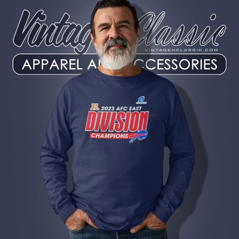 2023 Buffalo Bills Afc East Division Champions Logo Long Sleeve Tee 2023 Buffalo Bills Afc East Division Champions Logo Long Sleeve Tee