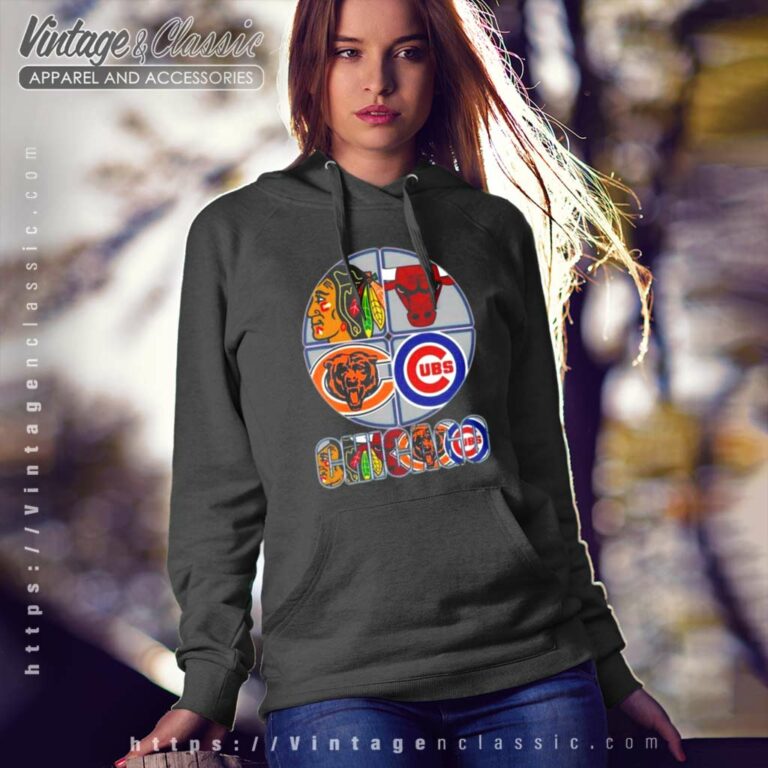 2023 Chicago Team Sport Chicago Bulls Chicago Blackhawks Chicago Bears Chicago Cubs Hoodie 2023 Chicago Team Sport Chicago Bulls Chicago Blackhawks Chicago Bears Chicago Cubs Hoodie
