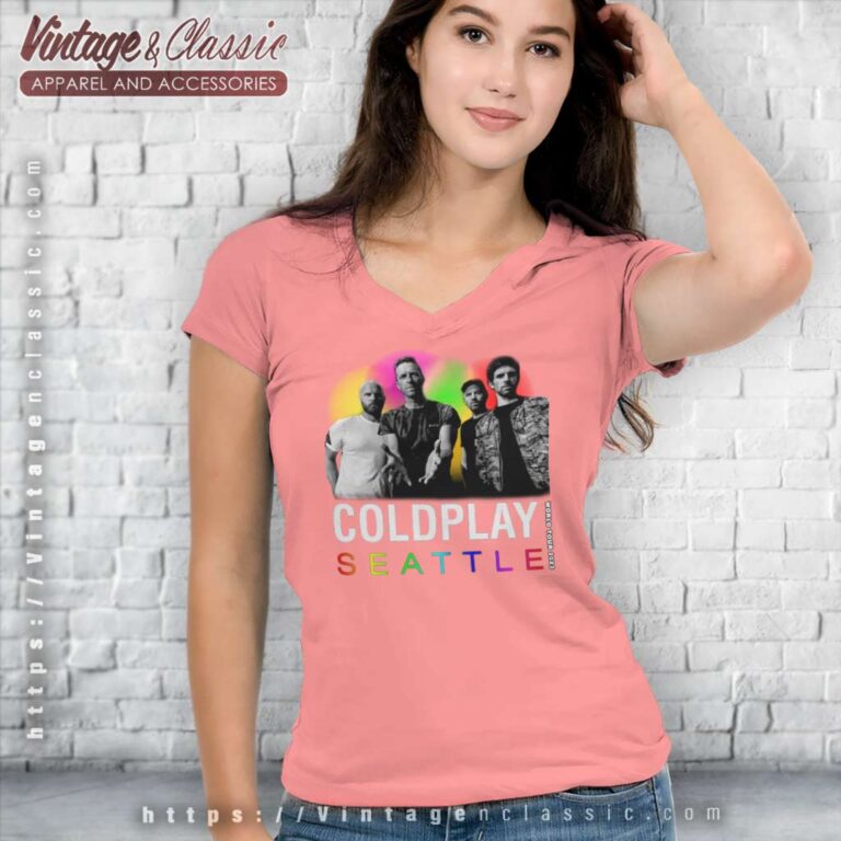 2023 Coldplay Tour Concerts In Seattle V Neck TShirt 2023 Coldplay Tour Concerts In Seattle V Neck TShirt