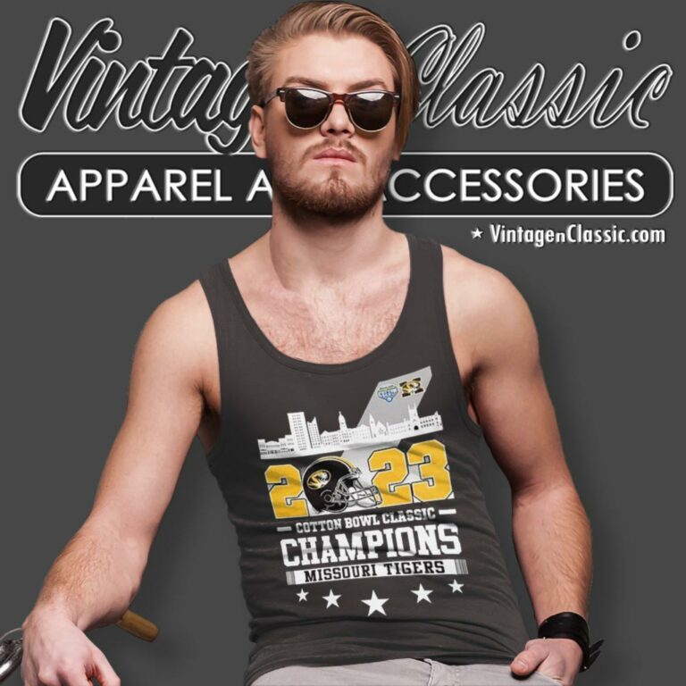 2023 Cotton Bowl Classic Champions Missouri Tigers Tank Top Racerback 2023 Cotton Bowl Classic Champions Missouri Tigers Tank Top Racerback