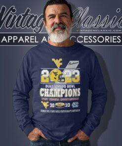 2023 Dukes Mayo Bowl Champions West Virginia Mountaineers 30 10 North Carolina Football Long Sleeve Tee
