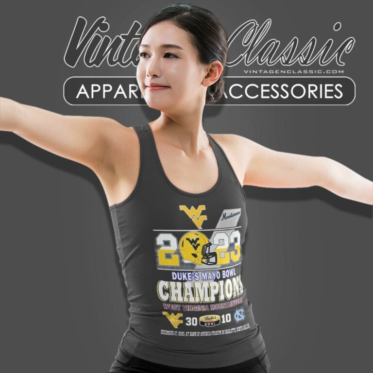 2023 Dukes Mayo Bowl Champions West Virginia Mountaineers 30 10 North Carolina Football Tank Top Racerback 2023 Dukes Mayo Bowl Champions West Virginia Mountaineers 30 10 North Carolina Football Tank Top Racerback