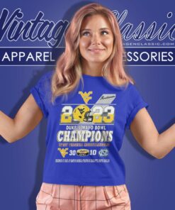 2023 Dukes Mayo Bowl Champions West Virginia Mountaineers 30 10 North Carolina Football Women T Shirt