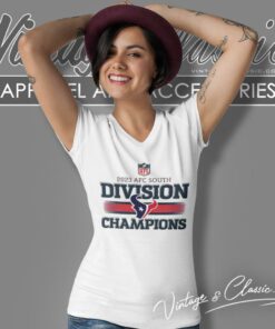 2023 Houston Texans AFC South Division Champions Shirt 5 2023 Houston Texans Afc South Division Champions V Neck TShirt