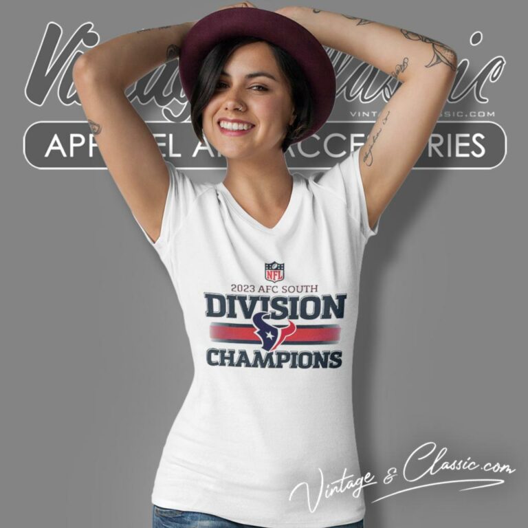 2023 Houston Texans Afc South Division Champions V Neck TShirt 2023 Houston Texans Afc South Division Champions V Neck TShirt