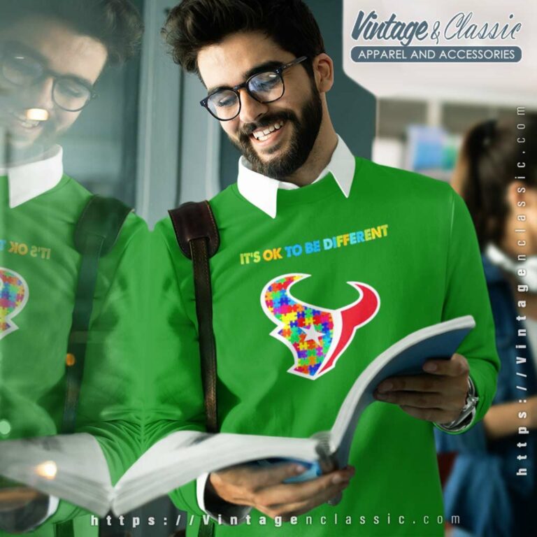 2023 Houston Texans Autism Its Ok To Be Different Sweatshirt 2023 Houston Texans Autism Its Ok To Be Different Sweatshirt