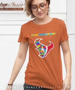 2023 Houston Texans Autism Its Ok To Be Different Women TShirt