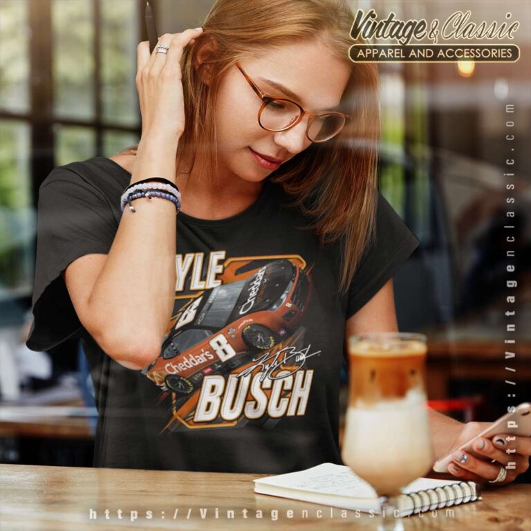 2023 Kyle Busch 8 Car Cheddars Women TShirt 2023 Kyle Busch 8 Car Cheddars Women TShirt