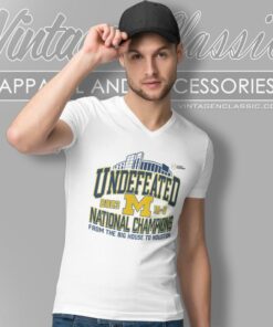 2023 Michigan Wolverines College Football Playoff National Champions V Neck TShirt
