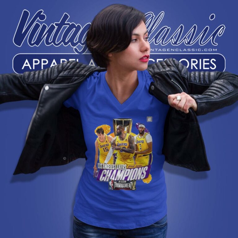 2023 Nba In Season Tournament Champions Los Angeles Lakers V Neck TShirt 2023 Nba In Season Tournament Champions Los Angeles Lakers V Neck TShirt